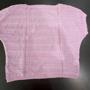 Cakulo Women's Pink Crochet Top